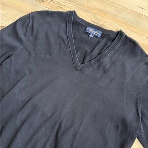 Brooks Brothers Men's Charcoal V-Neck Sweater